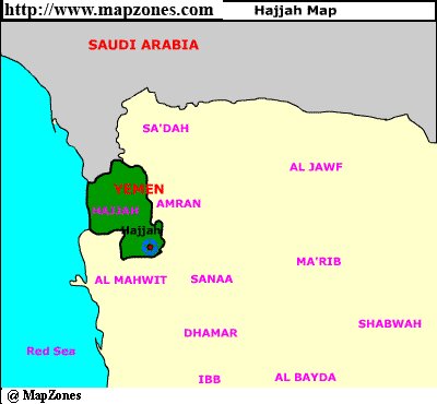 Map of Hajjah