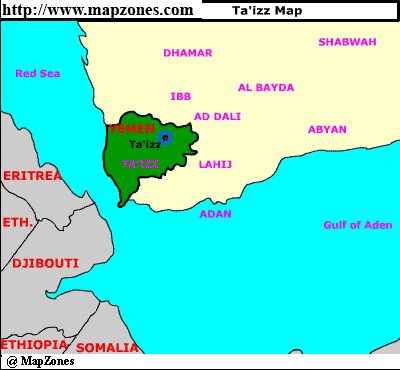 Map of Taizz