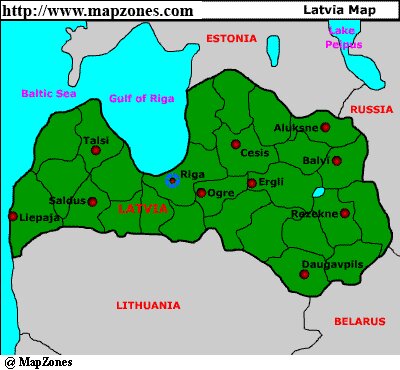 Latvia Map