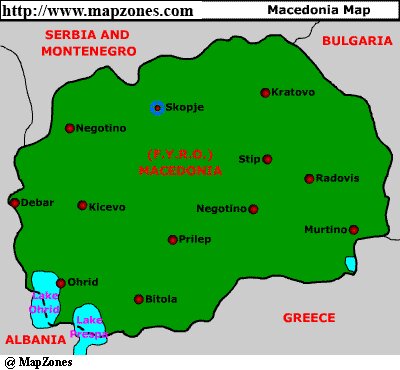 Macedonia ( Yugoslav Republic ) Map