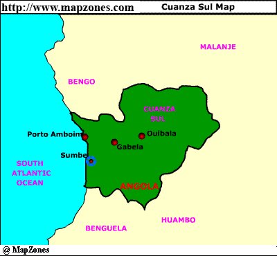 Map of Cuanza_sul