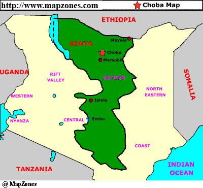 Map of Choba