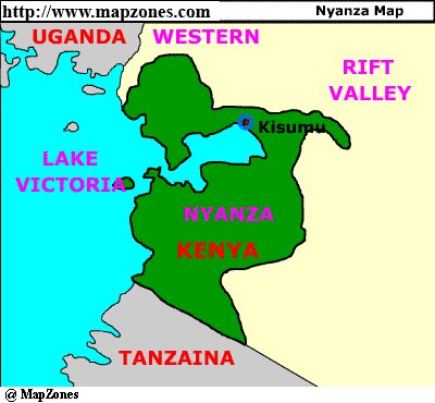 Map of Nyanza