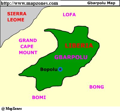 Map of Gbarpolu