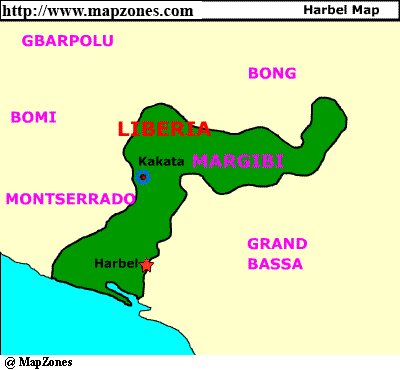 Map of Harbel