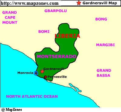 Map of Gardnersvill