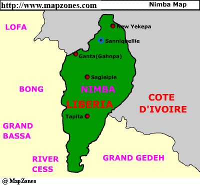 Map of Nimba