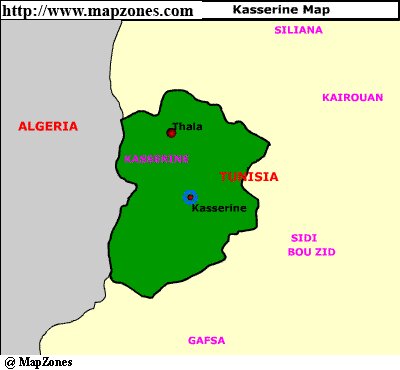 Map of Kasserine