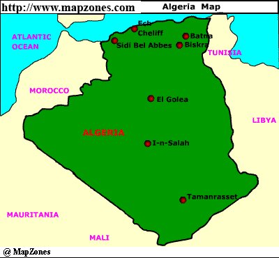 Map of Algeria
