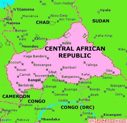 Central African Republic Map