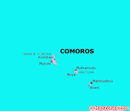 Comoros and Mayotte Map