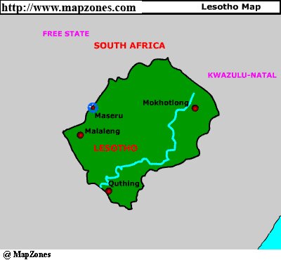 Lesotho Map