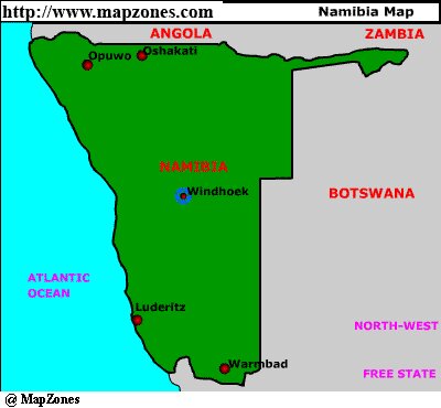 Namibia Map